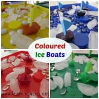 Colour Activities - Coloured Ice Boats