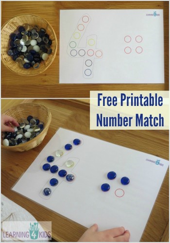 Free Printable Dot Number Match