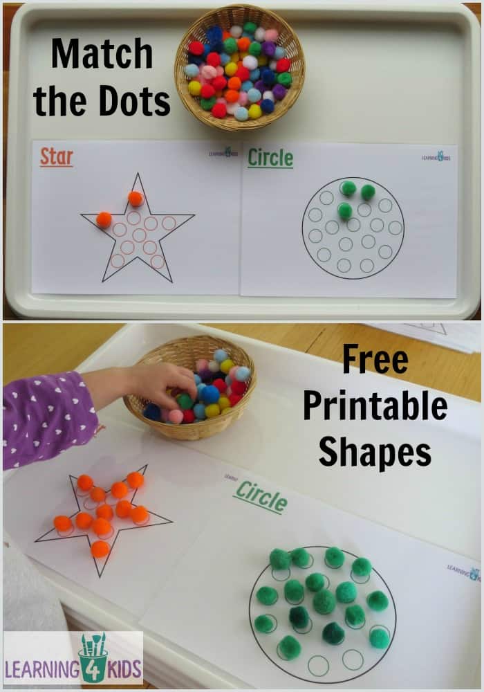 Match the Dot Printable Learning 4 Kids