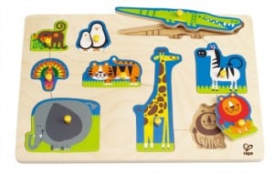 Hape Wild Animals Peg Puzzle 9 piece