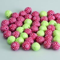 Christmas Round Detailed Beads