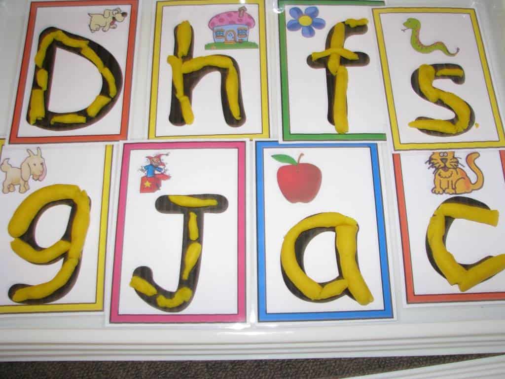 FREE Playdoh Alphabet Mats to Teach Letter Formation