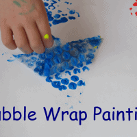 Bubble Wrap Painting painting activities to learn about shapes