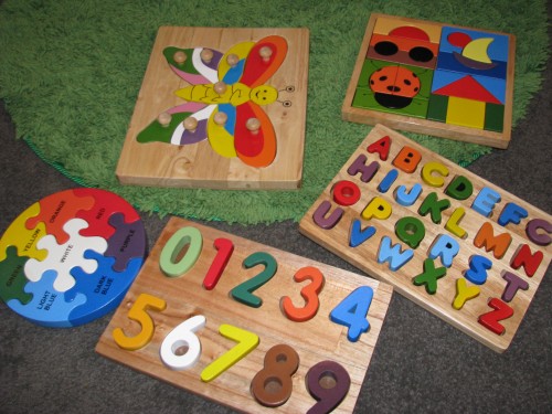 Wooden Floor Puzzle Kids Jigsaw Alphabet Numbers Letters Animal Learning Toys 