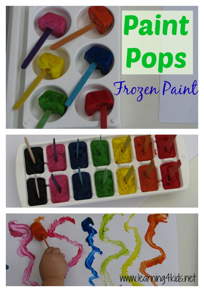 Frozen Paint: Process Art Activity - Busy Toddler