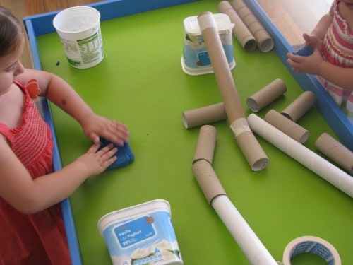 Play Dough & Cardboard Tubes | Learning 4 Kids