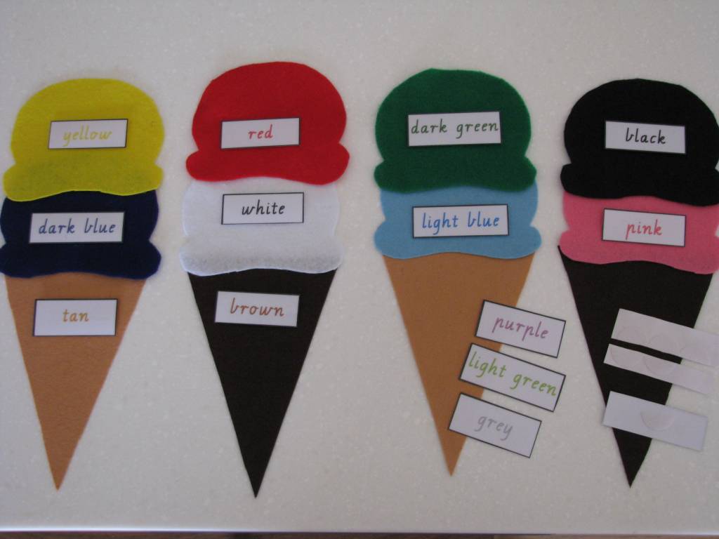 Ice Cream Cone Color Match  Preschool colors, Preschool activities, Color  activities