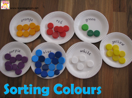 Colour Activities for Kids - Sorting Colours