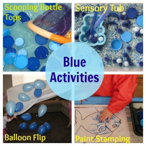 learning the colour blue with hands on activities