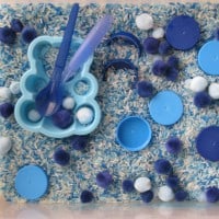 blue sensory tub ideas
