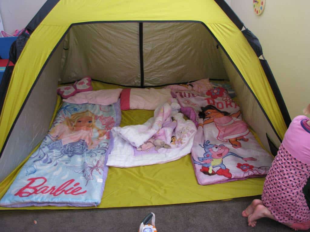 Rainy Day Activity - Indoor Camping