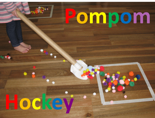 Pompom Hockey Game for Indoors