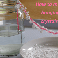 How to make Hanging Crystals 1 Easy science experiments for kids