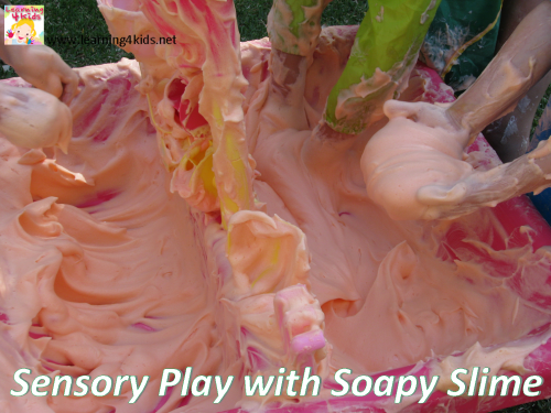 Sensory Play Ideas for Kids - Soapy Slime How to make Slime?