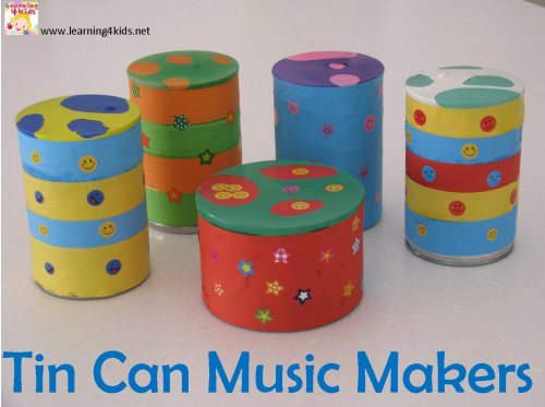 Simple Homemade musical instruments for kids and toddlers by Learning 4 Kids
