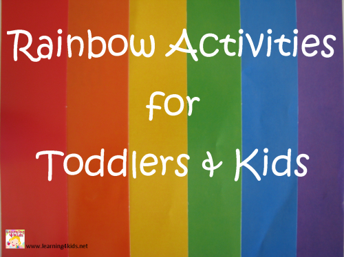 Rainbow Activities for Toddlers and Kids