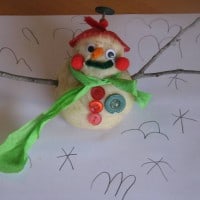 how to make a play dough snowman