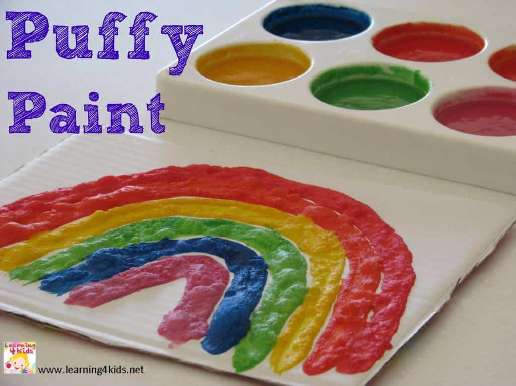 Puffy Paint Recipe - Little Bins for Little Hands