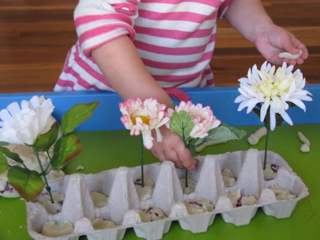 Create A Spring Play Dough Garden Learning 4 Kids