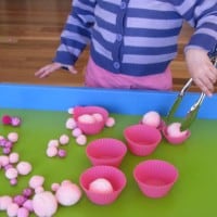 Fine Motor Pink Pompoms