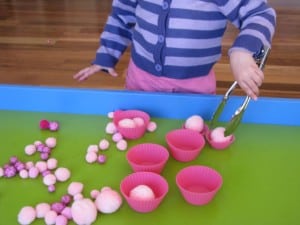 Fine Motor Pink Pompoms