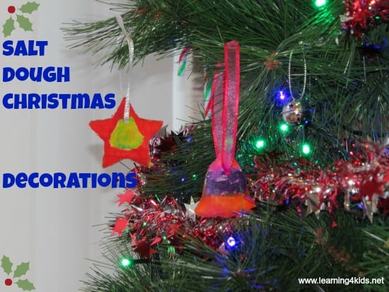 Salt dough Christmas ornaments