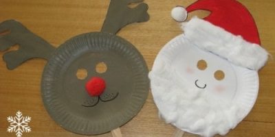 Paper Plate Christmas Masks