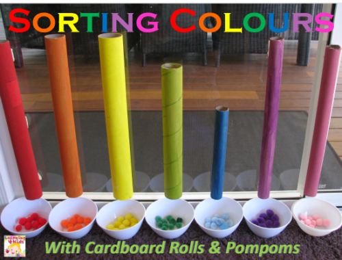 Sorting Colours with Cardboard Rolls 1