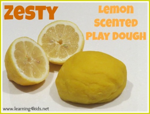Zesty Lemon Scented Play Dough Recipe