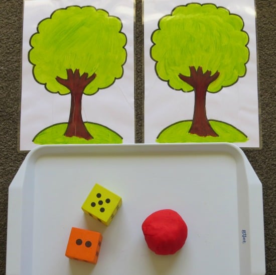 Apple Play Dough Mats for Maths