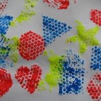 Bubble Wrap Painting - Learning Shapes