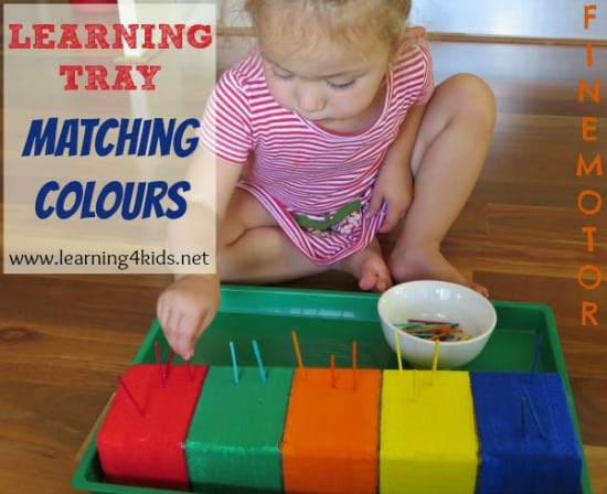 Learning Tray - Matching Colours
