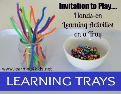 What is a learning tray - montessori inspired