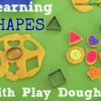 Learning shapes with play dough