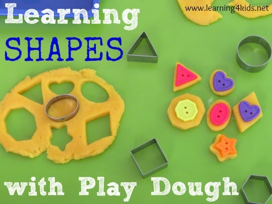 Learning shapes with play dough