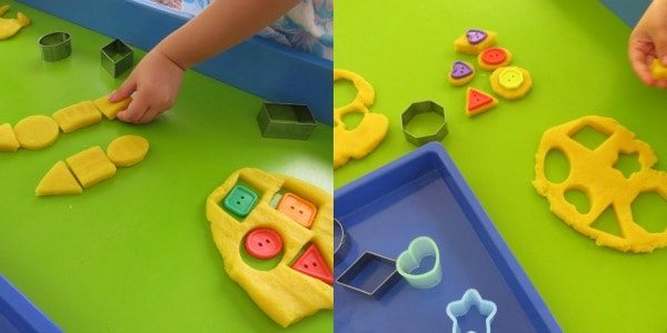 Let's Learn with play dough and shapes