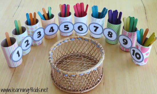 Number and counting activity for kids - Learning4kids