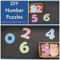 Number and Couting Activity for toddlers and kids. DIY Number Puzzles