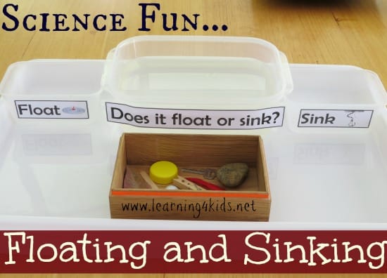 Floating and sinking science activity