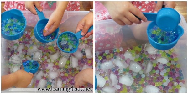 Let's learn- water beads and ice