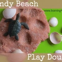 Sandy beach playdough