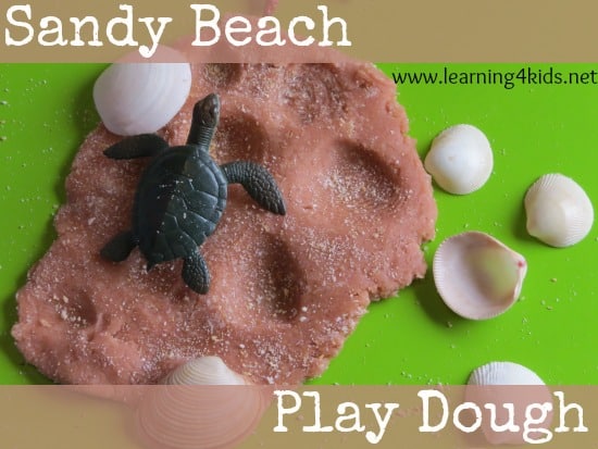 Sandy beach playdough