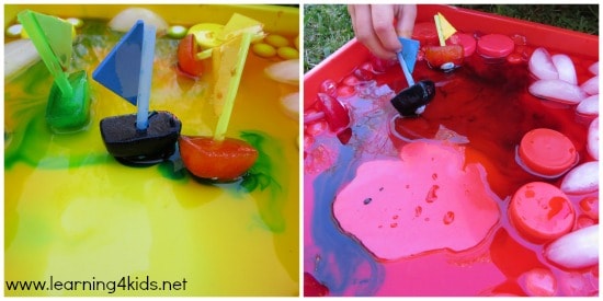 Mixing Colours with Ice Boats