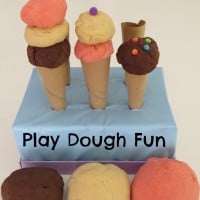 Neapolitan Ice Cream Play Dough Fun (learning4kids)