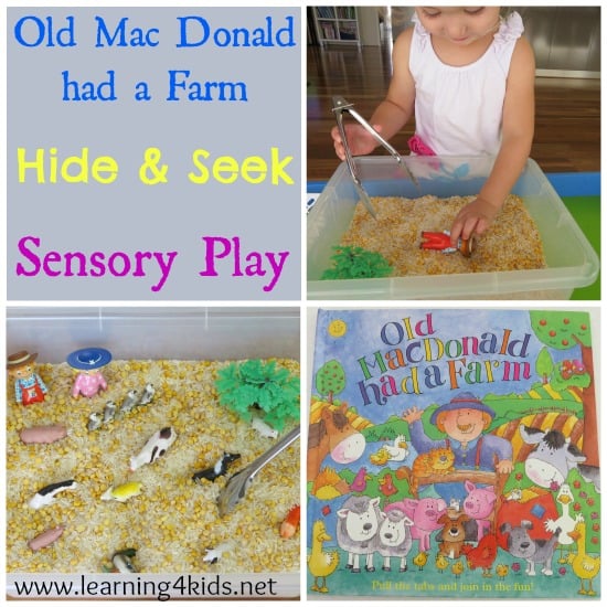 Old Mac Donald had a Farm Activity for kids and toddlers