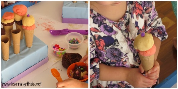 learning opportunities with play dough