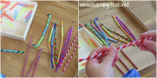 Pipecleaners + Straws Activity - Toddler at Play