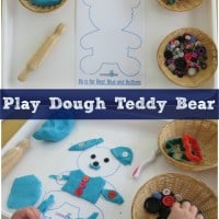 Play Dough Teddy Bear with Free Printable