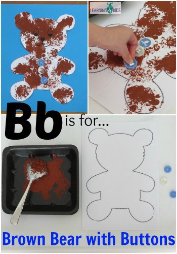 Bb is for Brown Bear with Buttons