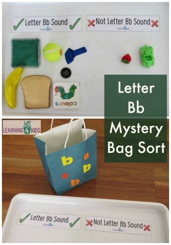 Letter Bb Mystery Bag Sort